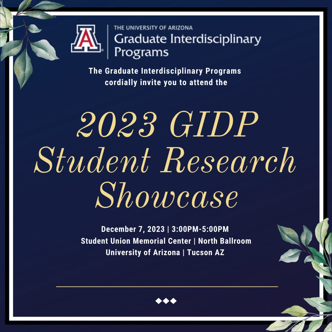 2023 GIDP Student Research Showcase Invitation