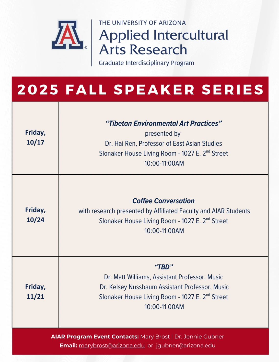2025 Fall Speaker Series