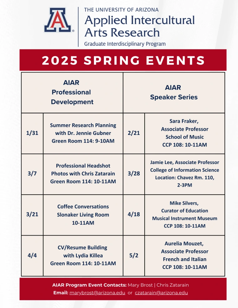 AIAR  Spring 2025 Events